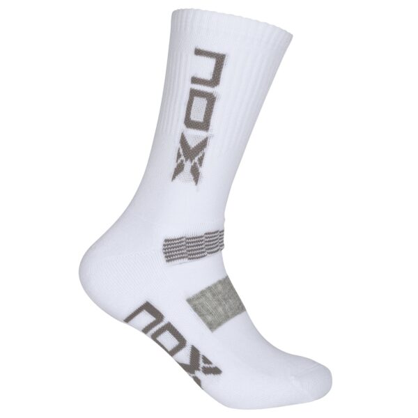 Calcetines Hombre Blancos Logo Vertical Gris 39-45