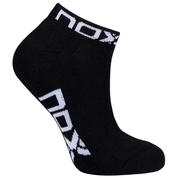 Calcetines Tobilleros De Mujer Negro Logo Blanco