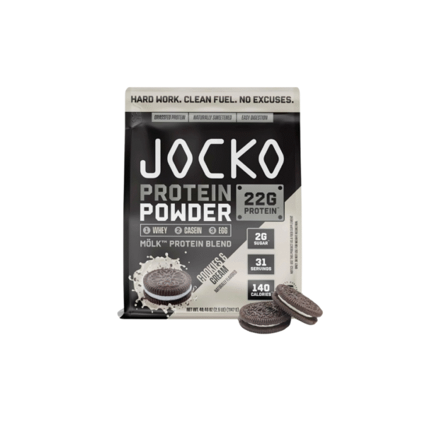 Jocko Mölk Cookies and Cream Protein Powder Bag
